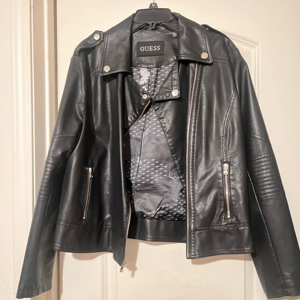- Faux leather lined jacket
